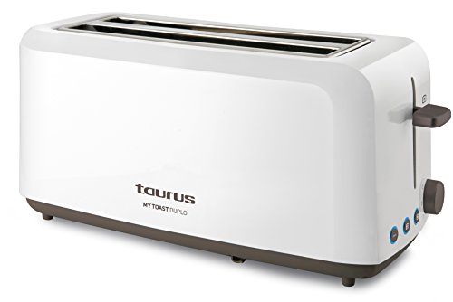 Taurus MyToast Duplo 2 Fatias Branco 1450W Taurus - Torradeiras - 1450W, 2 fatias, descongelamento, re-aquecimento