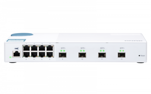 Comutador de rede QNAP QSW-M408S-16G Gerido L2 Gigabit Ethernet (10/100/1000) Branco QNAP - Concentradores e comutadores - 10g ethernet, gigabit ethernet, cat6, cat5e