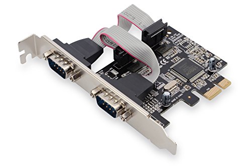 Placa Adaptadora de Interface DIGITUS 2 x DB9 M Digitus - Placas e adaptadores de rede - pci-e, serial port, 2 portas série, preto