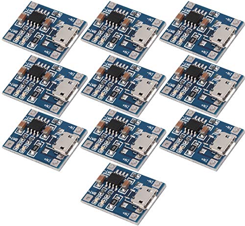 Tecnoiot 10Pcs Tc4056 1A 5V Bateria de Polímero de Litio Carregador de Baterias TECNOIOT - Baterias - bateria polímero litio, carregador baterias, 5v, 1a
