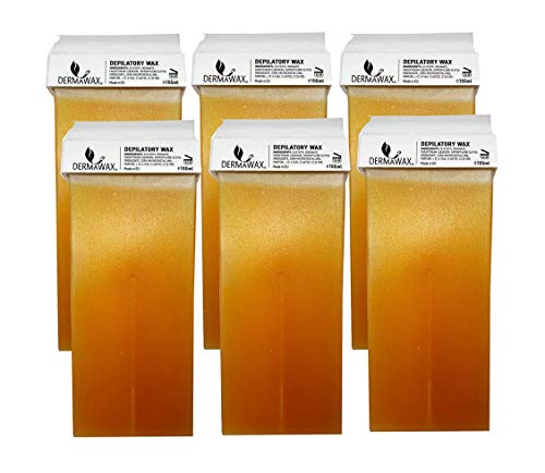 Dermawax Cera Roll-On 6 Unidades Miel 100Ml Dermawax - Kits e suprimentos de depilação com cera - cera, roll-on, miel, 100ml