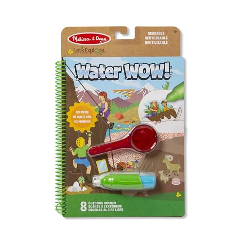 Jogo de Tabuleiro MELISSA & DOUG Water Wow! Outdoor Adventures (Idade Mínima Recomendada: 3 anos) Melissa & Doug - Brinquedos - água, reutilizáveis, folhas, rotulador
