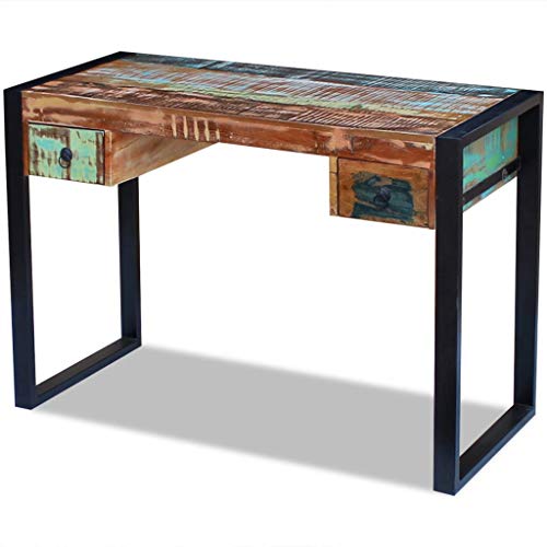 Secretária VERA CRISTAL Vintage (Castanho - Aglomerado de Partículas e MDF) vidaXL - Mesas - castanho, aglomerado, MDF