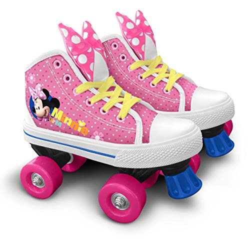 Andarilho DISNEY Minnie Mouse (Rosa - 34,5 x 8,5 x 24 cm) Disney - Brinquedos para bebês e equipamentos de atividades - rodas de plástico, estrutura em polipropileno, pés de borracha, freio dianteiro