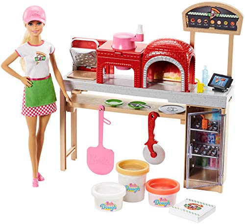 Barbie Pizzaia (Idade Mínima Recomendada: 3 anos) Barbie - Brinquedos - barbie, pizzaia, 3 anos, 13 peças, figura, utensílios, acessórios
