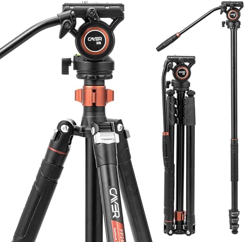 Tripé FLUENT FP-2450 (Alumínio - Altura Máxima: 1.8 m) Cayer-FP2450 - Peças e acessórios para câmeras - alumínio, 180 cm, 4 pernas, 6 kg