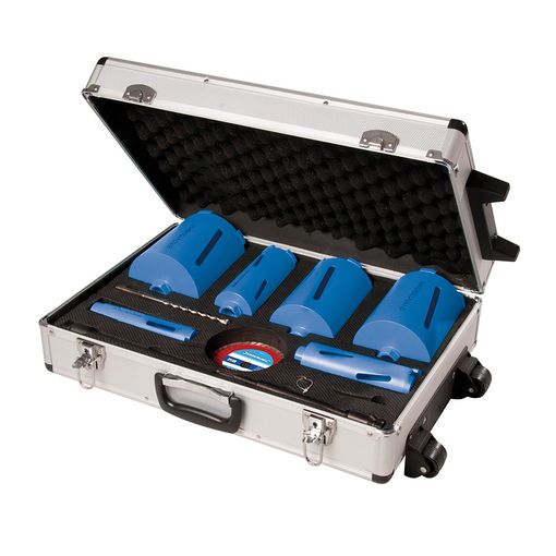 Conjunto de Brocas Craneanas e Acessórios SILVERLINE 427650 - 12 peças Silverline - Acessórios para brocas e parafusadeiras - 12 peças, brocas diamantadas, corte em vidro, cerâmica, porcelana