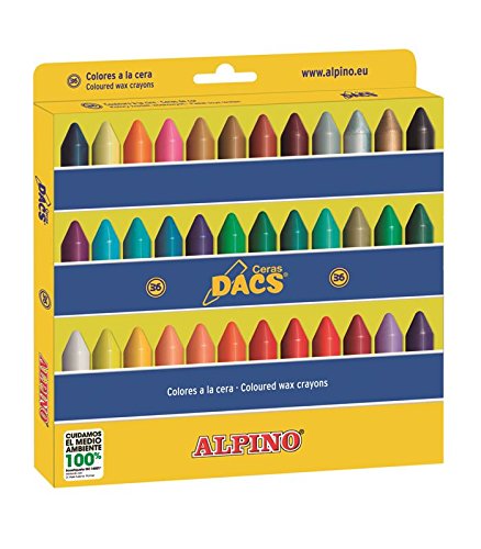 Estojo de Lápis DACS 36 Unidades (Multicor) Dacs - Lápis de cera - 36 unidades, multicor, resistente, design moderno