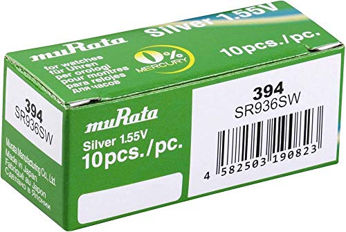 Pilha Botões MURATA SR936SW-PBWW (10 unidades) Murata - Baterias - 3V, botões, 10 unidades, 1,55 V
