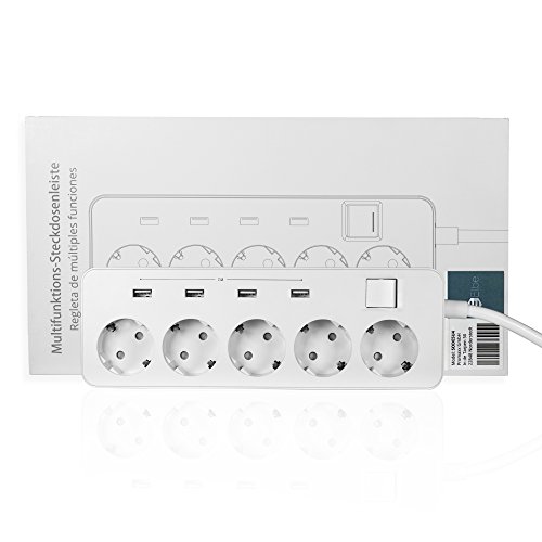 Extensão Elbe Inno com 9 Tomadas e 4 Portas Usb Elbe Inno - Fios e cabos elétricos - 9 tomadas, 4 portas usb