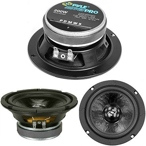 Coluna High Power PYLE MIDWOOFER PDMW5 (200 W) PYLE - Componentes e kits para alto-falantes - coluna, high power, pyle midwoofer pdmw5, 200 W