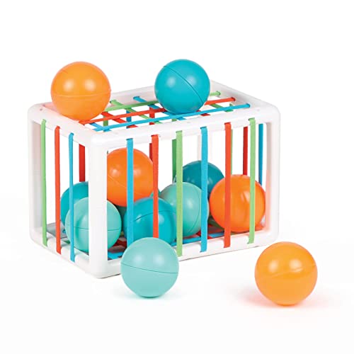 Brinquedo Didático LUDI Cubo de manipulação com bolas (3 anos) JBM - Brinquedos de atividade para bebês - destreza, coordenação, bolas elásticas, 3 anos