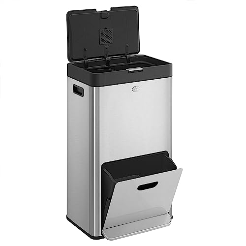 Caixote do Lixo com Pedal SONGMICS Ltb550E60 SONGMICS - Acessórios de contenção de resíduos - pedal, MDF, poliéster, elegante