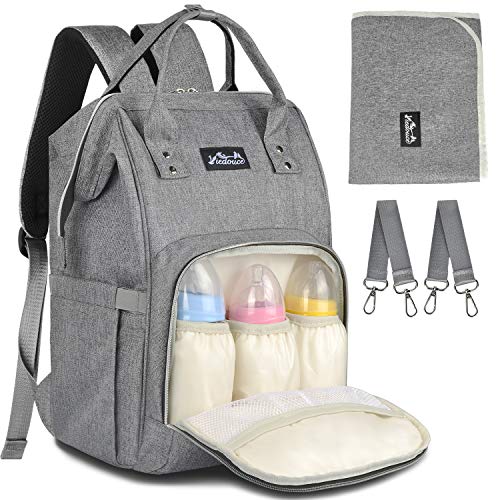 Mochila para fraldas VIEDOUCHE Oxford Cinza Viedouce - Sacolas de fraldas - fraldas, oxford, cinza