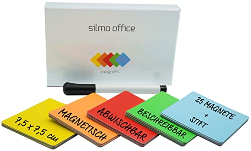 Conjunto de 25 Magnetas SILMO para Quadro Branco silmo - Adesivos e ímãs para artesanato - conjunto, 25, magnetos, silmo, quadro branco