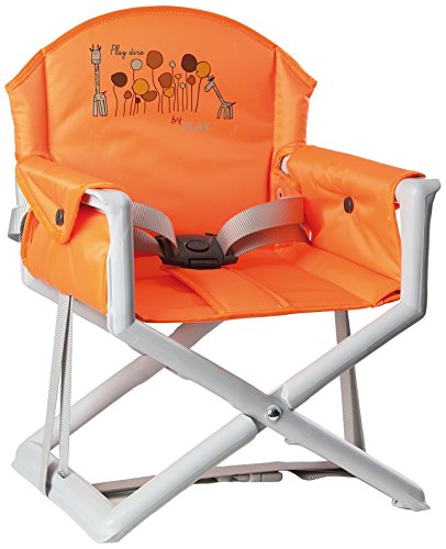 Assento para Crianças PLAY TRAVEL Orange Play - Móveis para bebês e crianças pequenas - 15 kg, arnês três pontos, plegável, caixa de armazenamento
