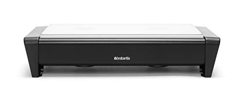 Grelhador de Mesa BRABANTIA 477140 (Preto) Brabantia - Eletrodomésticos de cozinha - superfície rectangular, 2 grelhadores, alumínio preto mate, inox, luzes piloto