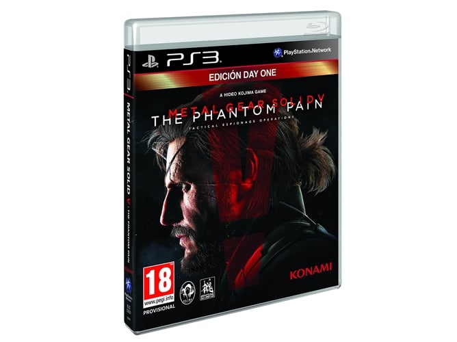 Jogo PS3 Metal Gear Solid V: The Phantom Pain (M18) Konami - Software de jogos de vídeo - mapa, pistola especial, proteção balística, traje