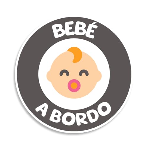 Autocolantes de Carro BEBE A BORDO (15x15 cm) Bratikishop - Materiais de arte e artesanato - autocolante, carro, bebé, bordô