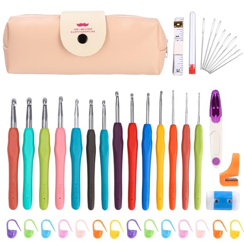 Conjunto de 37 Agulhas de Tricô com Pontas em L e Bolsa de Armazenamento (Recondicionado Como Novo) jutyum - Agulhas e ganchos - agulhas, tricô, pontas em L, bolsa de armazenamento