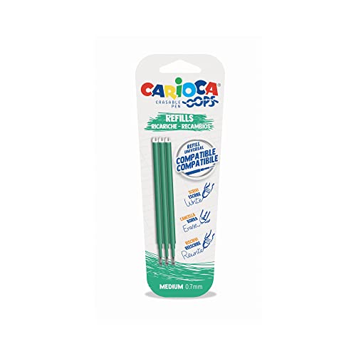 Recarga para Caneta Caricola Oops Verde 3 Unidades 
Marca:
Carioca
 - Tinta e recargas de caneta - recarga, tinta, canetas, caricola oops, verde