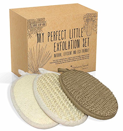 Conjunto de Maquilhagem STEPHANIE FRANK 3 Luvas Exfoliantes Stephanie Franck Beauty - Esponjas de banho e buchas - maquilhagem, exfoliantes, luvas