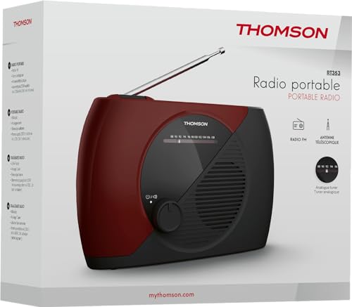 Rádio THOMSON RT353 (Preto - Digital - Pilhas e corrente alternada) BIGBEN - Áudio - rádio digital, antena telescópica, 230v, pilhas, entrada de toma