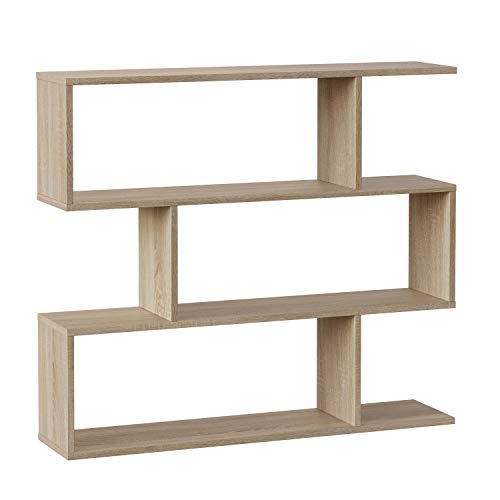 Estante HABITDESIGN Athena Castanho (Castanho - MDF-97x110x25cm) RODRIGO NARCIS - Estantes e prateleiras de pé - castanho, MDF, 97x110x25cm