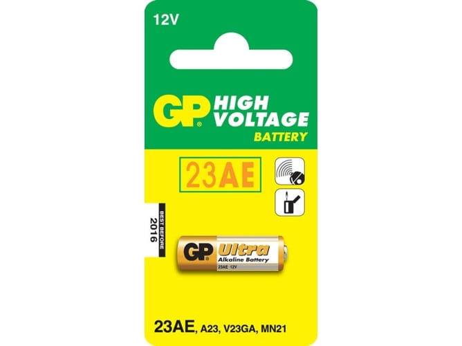 Bateria Recarregável GP BATTERIES High Voltage 23A Alkaline 12V GP BATTERIES - Baterias de uso geral - 12V, 230mah, 23A, alkaline