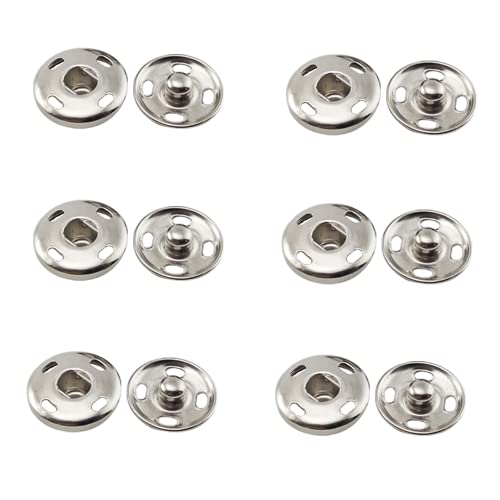 Conjunto de 6 Parafusos e Porcas de Metal Plateados CCLKHY - Fixadores e fechos de artesanato - 6 peças, metal, plateado