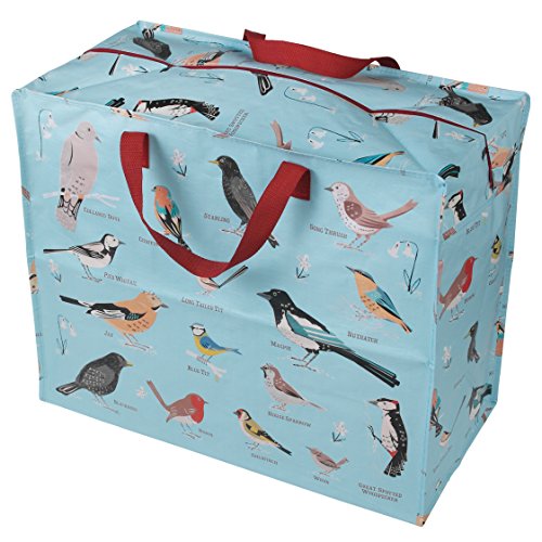 Saco de Compostagem GARDEN BIRDS (Branco - 50x40cm) dotcomgiftshop - Sacolas de armazenamento doméstico - 50x40cm, reutilizável, reciclado, dobrável