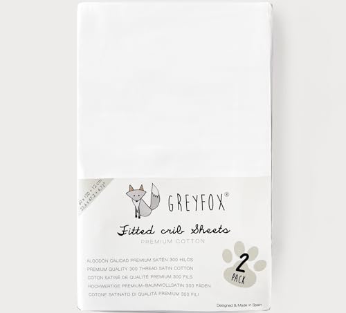 Lençol para Berço GREY FOX Algodão (120 x 60 cm) GREYFOX - Roupa de cama e cama - algodão, 120 x 60 cm, macio, suave
