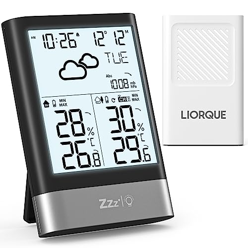 Estação meteorológica digital LIORQUE 2 em 1 interior e exterior LIORQUE - Previsores do tempo e estações - digital, temperatura, humidade, alarme