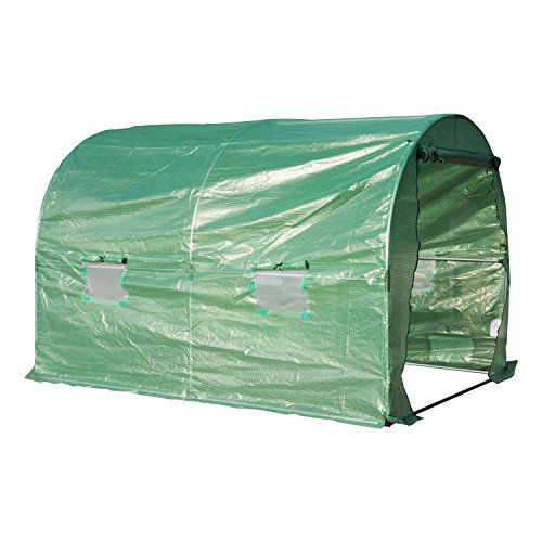 Estufa de Jardim Outsunny | 3 x 2 x 1,9 m - Preto Outsunny - Estufas - jardim, 3x2x1,9m, preto