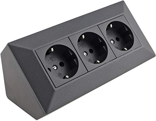 Extensão Elétrica CHILITEC 3 tomadas (230V - Tipo F - Preto) ChiliTec GmbH - Fios e cabos elétricos - extensão elétrica, 3 tomadas, 230v, tipo f, preto