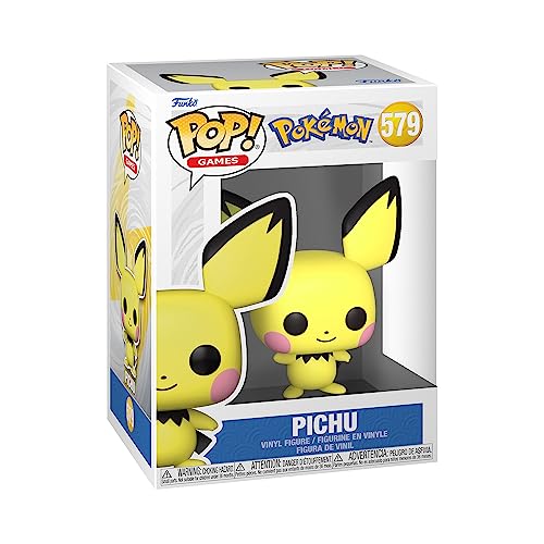 Figura FUNKO POP! GAMES: Pokémon- Pichu (Exclusivo) Funko - Brinquedos - pokemon, Pichu, vinil, 9 cm