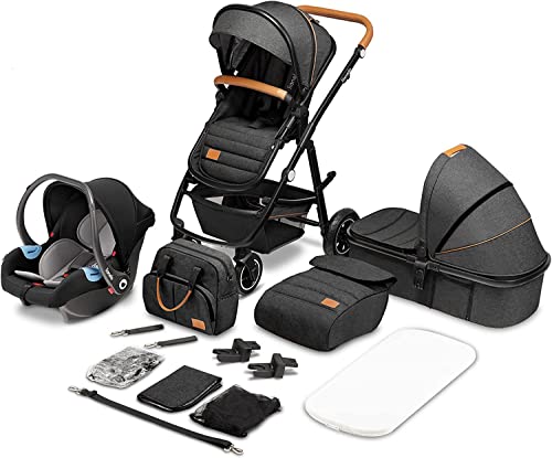 Carrinho de Bebé Individual LIONELO Amber Grey Graphite LIONELO - Móveis para bebês e crianças pequenas - individual, bebé, amarelo