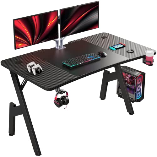 Secretária Gaming Hl Furnieu | Preto (Computador Desktop) HLFURNIEU - Estações de trabalho e cubículos - 140x60x74cm, MDF, preto, 55.5x38.2x4.8 cm