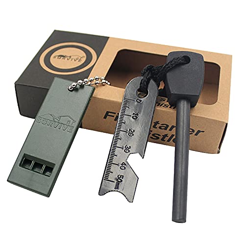 Kit de Sobrevivência Magnésio com Macho 7 em 1 Abauoat - Isqueiros e fósforos - magnésio, 7 em 1, resistente ao vento, multifuncional