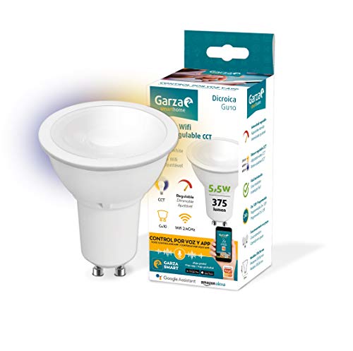 Lâmpada Inteligente GARZA SmartHome Wifi Gu10 5W=40W (E27 - Branco) Garza - Lâmpadas - wifi, e27, branco, 5W