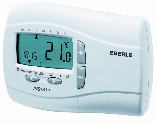 Termóstato Eléctrico EBERLE Insta Plus 3R (Aço Inoxidável) Eberle - Termostatos - termo-regulador, visor digital, programável, 5 pontos