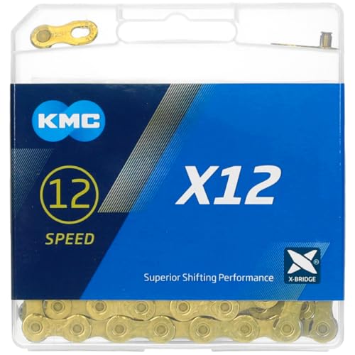 Cadeia de Corrente KMC X-12 Ti-N 1/2X11/128 126 KMC - Peças da transmissão da bicicleta - corrente de cadeia, kmc x-12 ti-n, 1/2x11/128, 126, bicicletas, shimano, sram