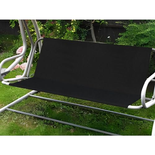 Cadeira Suspensa para Varanda Outsunny | 138x50x50 cm - Preto KRRRSJDJ - Móveis de exterior - suspensa, varanda, 138x50x50 cm, preto