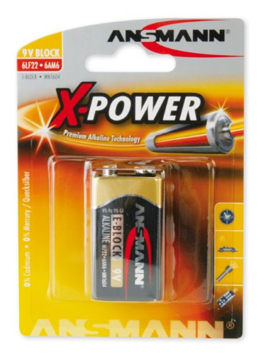 Pilhas Não Recarregáveis ANSMANN 9V E-BLOCK Ansmann - Baterias de uso geral - 9V, alcalino, cilíndrico, preto
