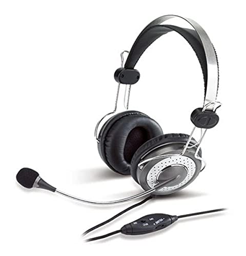 Auscultadores com Fio GENIUS HS-04SU (On Ear - Microfone) Genius - Fones de Ouvido com Microfone - binaural, prata, microfone, com fios