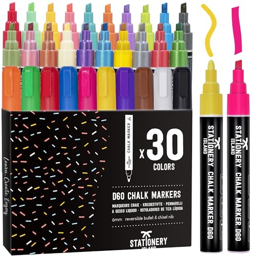 Marcador para Quadro Branco STATIONERY ISLAND 6 mm (Multicor) STATIONERY ISLAND - Marcadores e marcadores de texto - 30 marcadores, ponta reversível, traço 6mm, bolsa