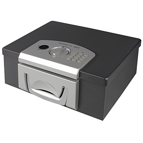 Caixa para Papéis HMF 1-25 (Preto - 325x255x125mm) HMF - Cofres de segurança - metal, preto, 325x255x125mm