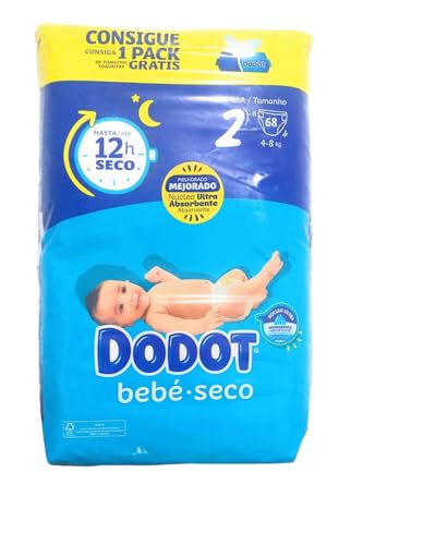 Fraldas Desidratadas LOGAN (68 Unidades - Talla 2) Proctor &Gamble - Fraldas - tecidos macios, confortáveis, proteção humidade, 68 unidades