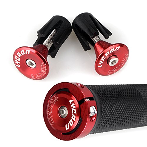LYCAON Grip Handlebar Brake Lever Red 25 Mm LYCAON - Controles de veículos motorizados - grip, handlebar, brake lever, red