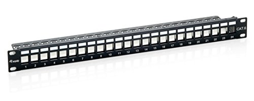 Painel de Conexões EQUIP 769124 1U Preto Equip - Painéis de conexão - conector rj-45, preto, metal, 1u